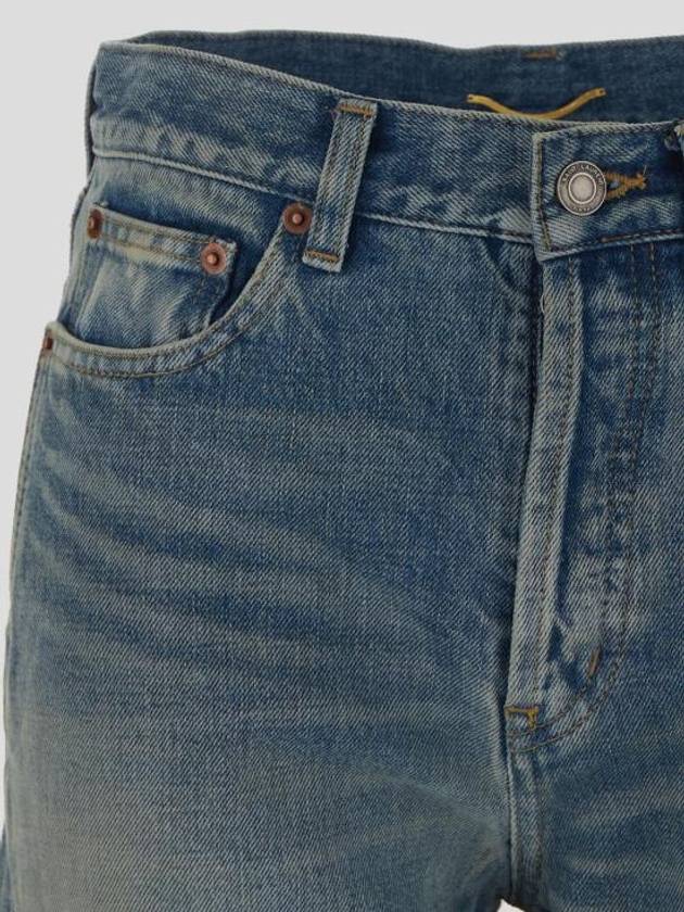 High-rise Slim Fit Denim Jeans Blue - SAINT LAURENT - BALAAN 2