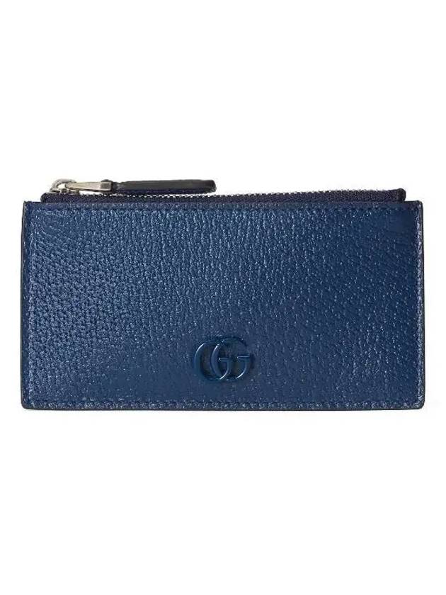 GG Marmont Zipper Card Wallet Blue - GUCCI - BALAAN 1