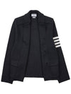 Men's Diagonal Interlock Stitch Cashmere Jacket Grey - THOM BROWNE - BALAAN 10