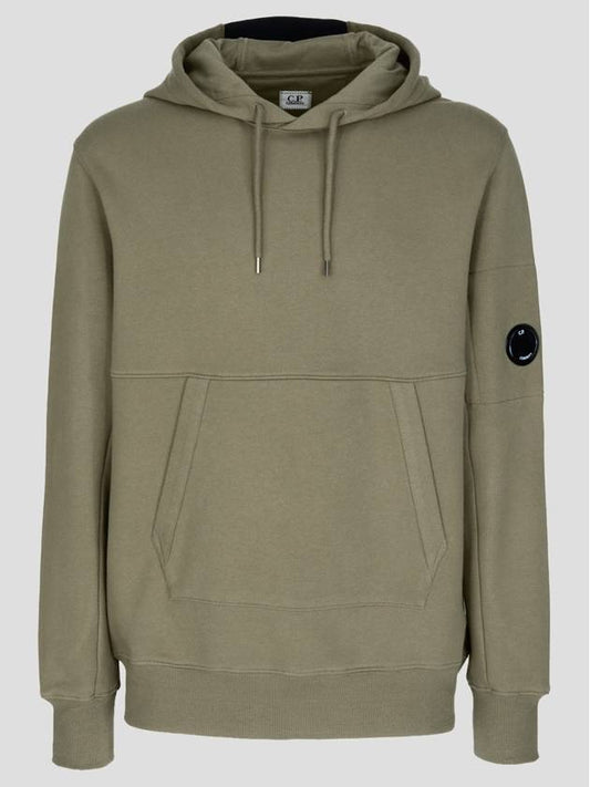 Men's Lens Wappen Fleece Hoodie Khaki - CP COMPANY - BALAAN 2