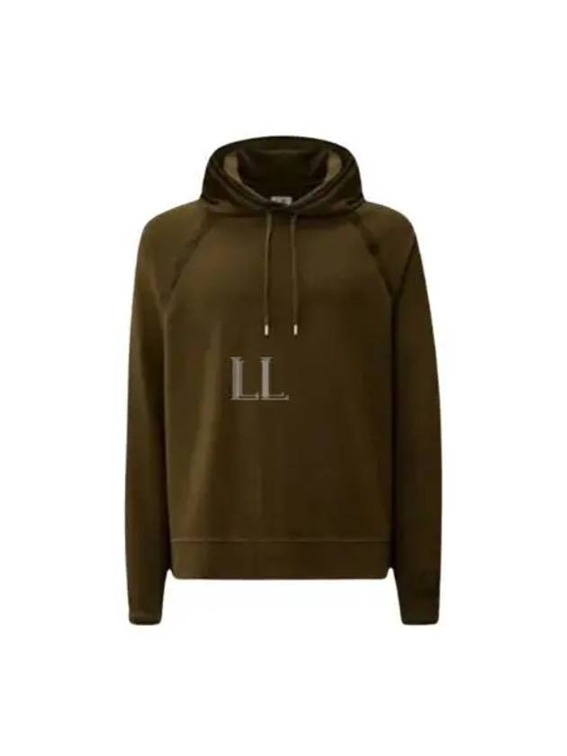 Light Fleece Logo Hoodie Green - CP COMPANY - BALAAN 2