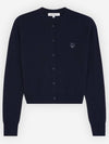 Bold Fox Head Patch Regular Cardigan Navy - MAISON KITSUNE - BALAAN 2