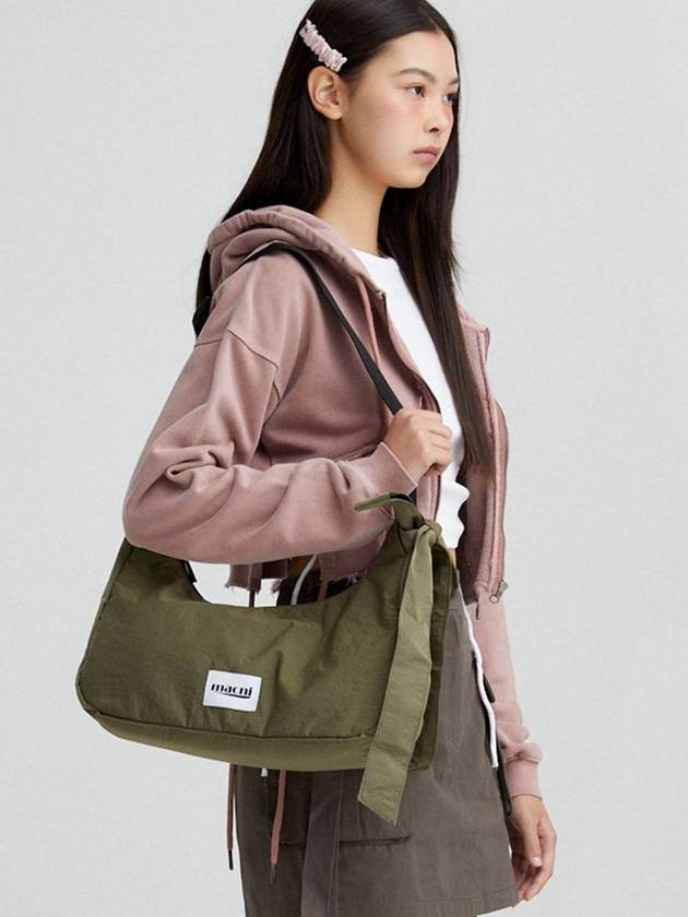 RIBBON CRESCENT CROSS BAG KHAKI - MACNI - BALAAN 2