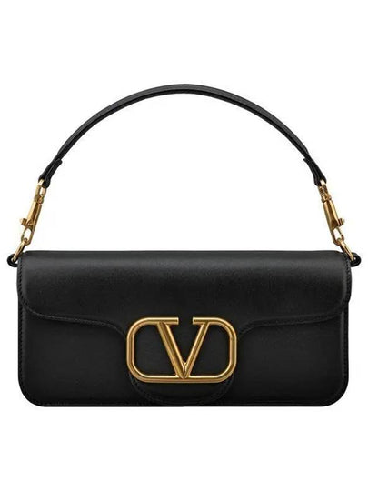 Logo Leather Shoulder Bag Black - VALENTINO - BALAAN 2