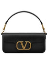 Logo Leather Shoulder Bag Black - VALENTINO - BALAAN 2