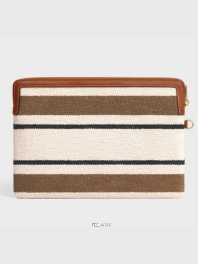 Small Strap Striped Textile With Celine Jacquard Pouch Bag - CELINE - BALAAN 6