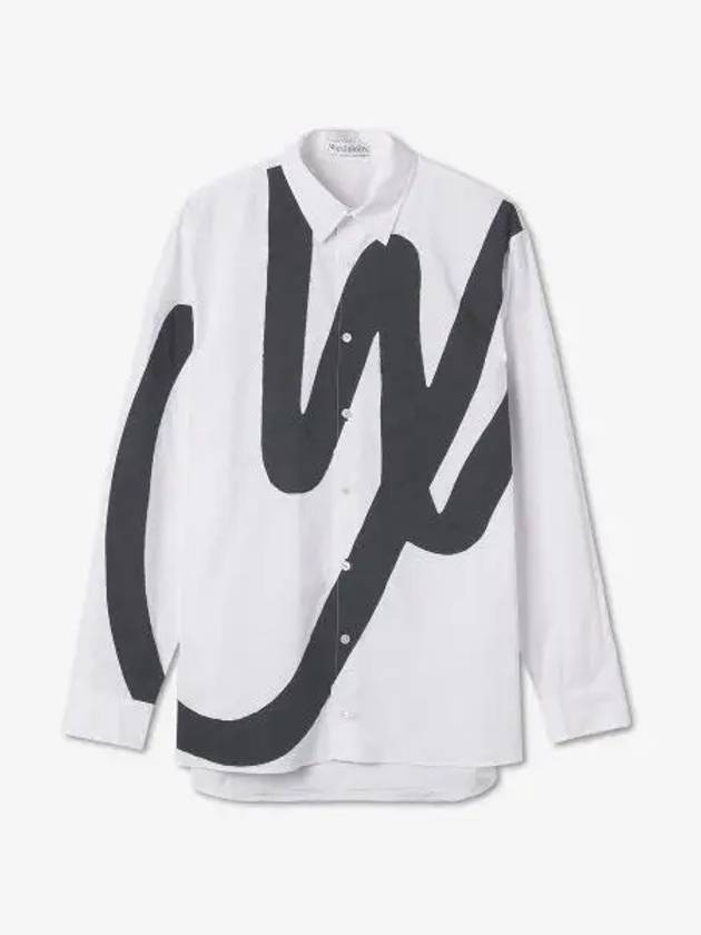 Logo Applique Long Sleeve Shirt White - JW ANDERSON - BALAAN 2