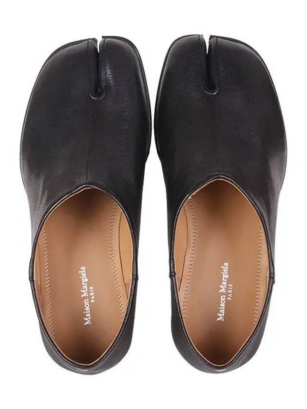 Tabi Babouche Leather Slippers Black - MAISON MARGIELA - BALAAN 5