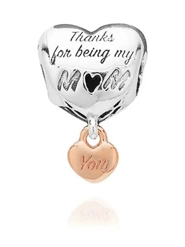 Love You Mom Heart Dangle Bracelet Charm Silver - PANDORA - BALAAN 4