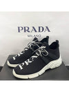 Men's Logo Knit Low Top Sneakers Black - PRADA - BALAAN 2