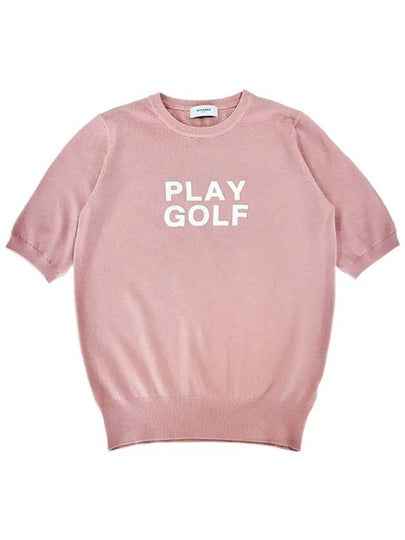 PLAY GOLF ROUND NECK Play Golf Short Sleeve Knit PINK - MONBIRDIE GOLF - BALAAN 2