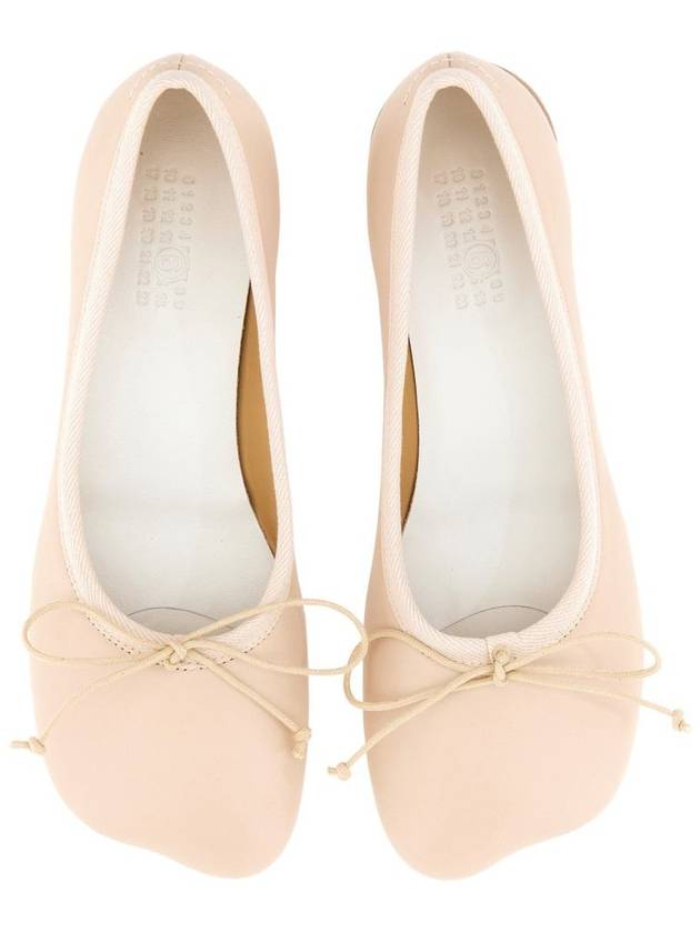 Leather Ballerina Flats Beige - MAISON MARGIELA - BALAAN 3