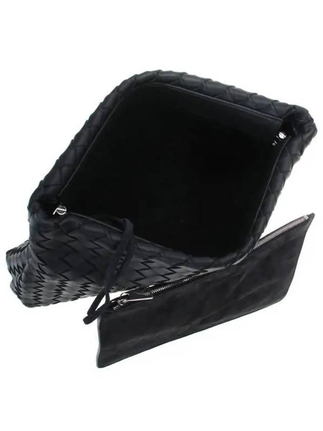 Intrecciato Document Clutch Bag Black - BOTTEGA VENETA - BALAAN 7