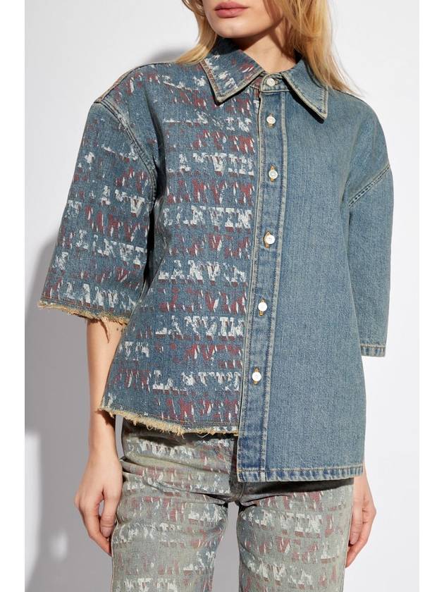 Patchwork Denim Shirt RUSI0136D082P24 - LANVIN - BALAAN 4