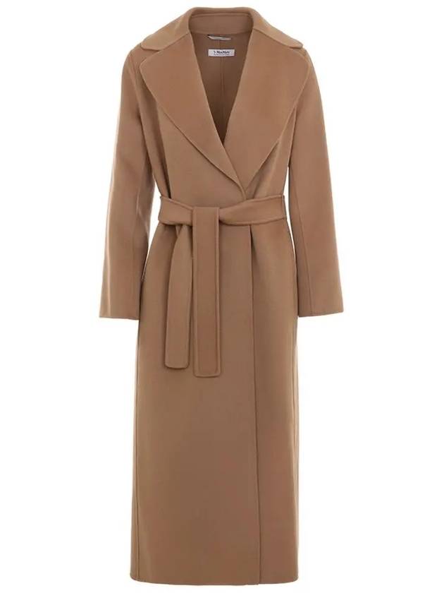 2429016043600 045 S POLDO Wool belt camel coat - MAX MARA - BALAAN 2