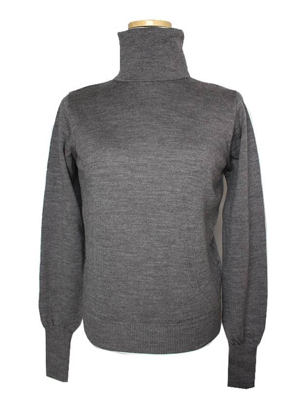 Max Mara Weekend Charcoal Gray Turtleneck Knit Top 44 - WEEKEND MAX MARA - BALAAN 1