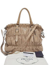 Women s BN1336 Beige Lambskin Goffret 2WAY - PRADA - BALAAN 9