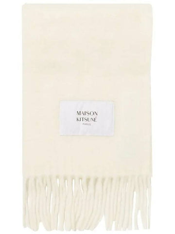 Baby Alpaca Muffler Milk - MAISON KITSUNE - BALAAN 1