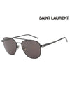 Eyewear Double Bridge Oval Sunglasses Black - SAINT LAURENT - BALAAN 2