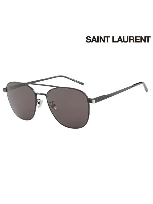 Eyewear Double Bridge Aviator Sunglasses Black - SAINT LAURENT - BALAAN 3