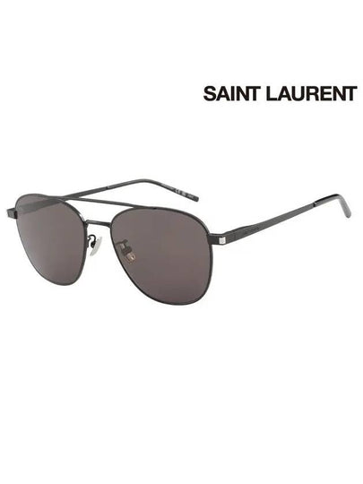 Eyewear Double Bridge Aviator Sunglasses Black - SAINT LAURENT - BALAAN 2