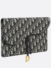 Saddle Pouch Blue  Oblique Jacquard - DIOR - BALAAN 4