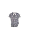 Classic All Over Logo Short Sleeve Cotton Polo Shirt Blue - VIVIENNE WESTWOOD - BALAAN 2