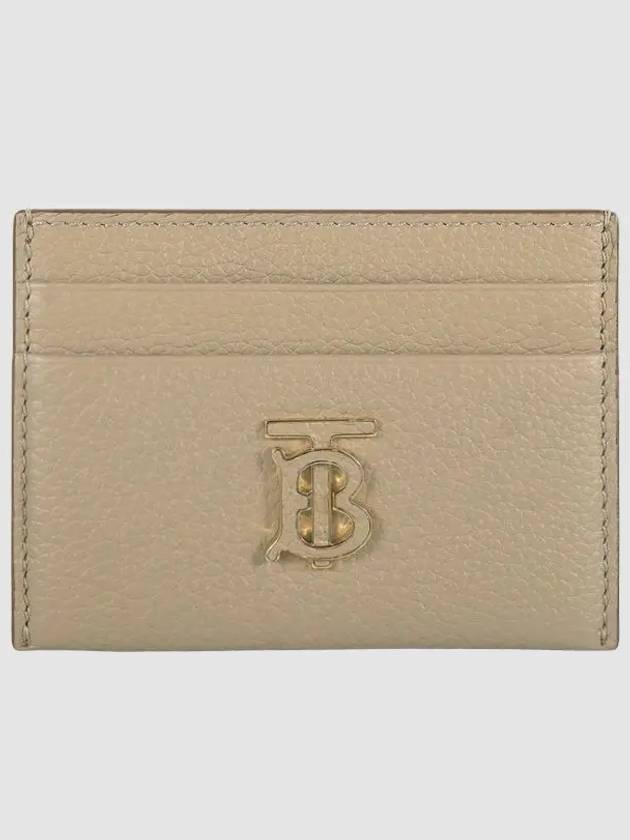 TB Grainy Leather Card Wallet Haute Beige - BURBERRY - BALAAN 2