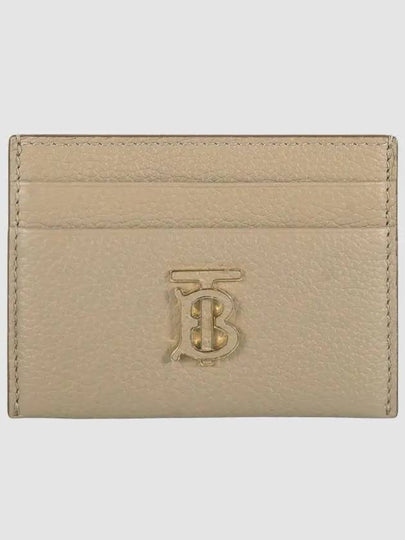 TB Grainy Leather Card Wallet Haute Beige - BURBERRY - BALAAN 3