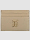 TB Grainy Leather Card Wallet Haute Beige - BURBERRY - BALAAN 3