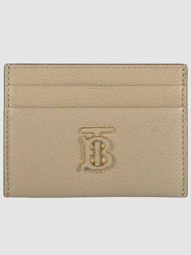 TB Grainy Leather Card Wallet Haute Beige - BURBERRY - BALAAN 2