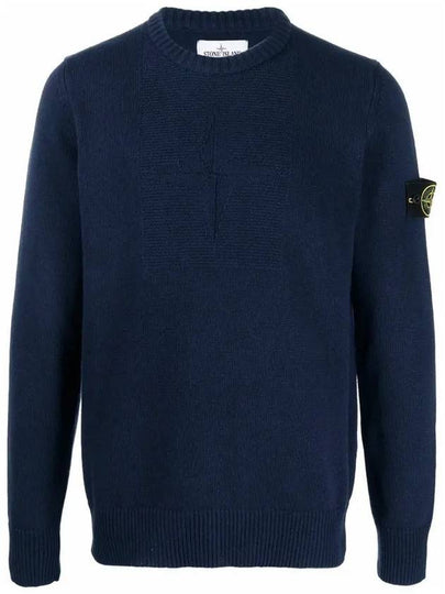 Comfort Wool Cotton Knit Top Navy - STONE ISLAND - BALAAN 2