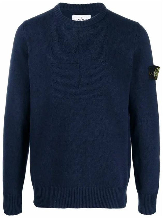 Comfort Wool Cotton Knit Navy Blue - STONE ISLAND - BALAAN 2