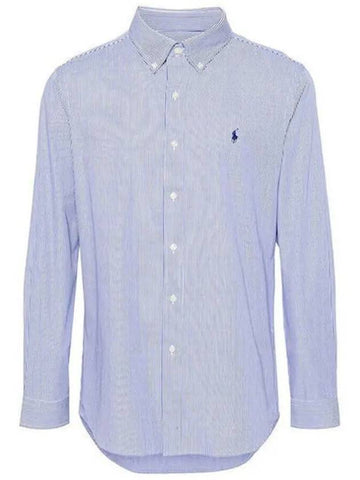 Polo Pony Logo Embroidered Striped Shirt 710928255007 - RALPH LAUREN - BALAAN 1