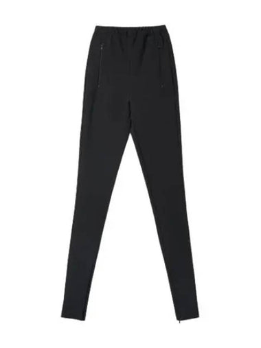 Ankle Slit Stretch Leggings Pants Black - WARDROBE.NYC - BALAAN 1