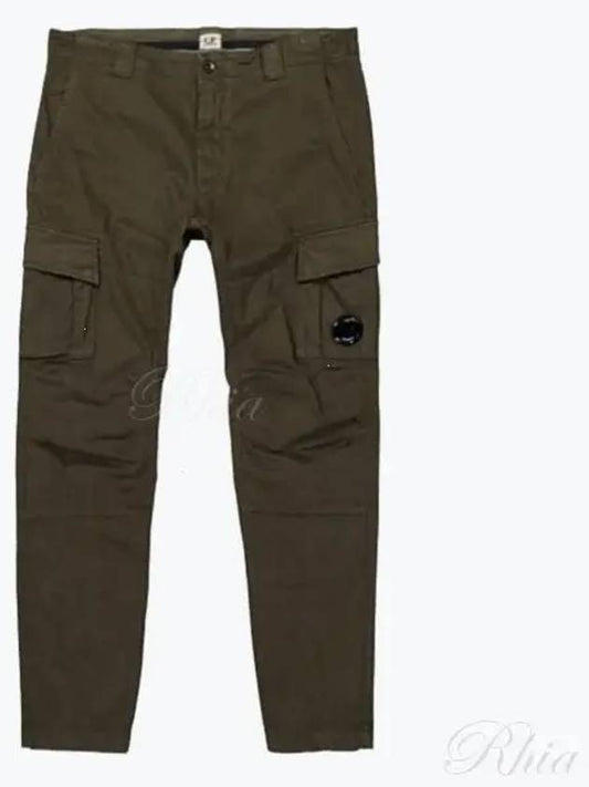 Lens Patch Stretch Satin Cargo Straight Pants Ivy Green - CP COMPANY - BALAAN 2