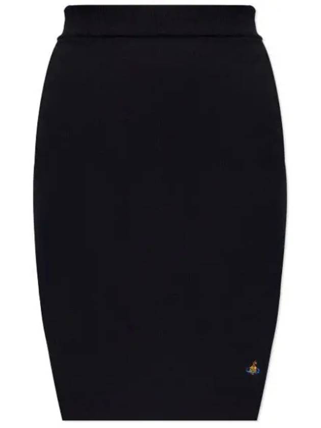 Embroidered ORB Pencil Skirt Black - VIVIENNE WESTWOOD - BALAAN 2