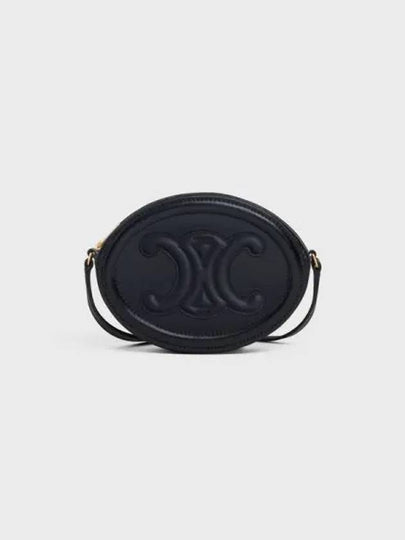 Oval Purse Smooth Calfskin Cross Bag Black - CELINE - BALAAN 2