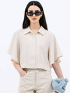 Ruffle Sleeve Shirt Ivory - JUN BY JUN K - BALAAN 2