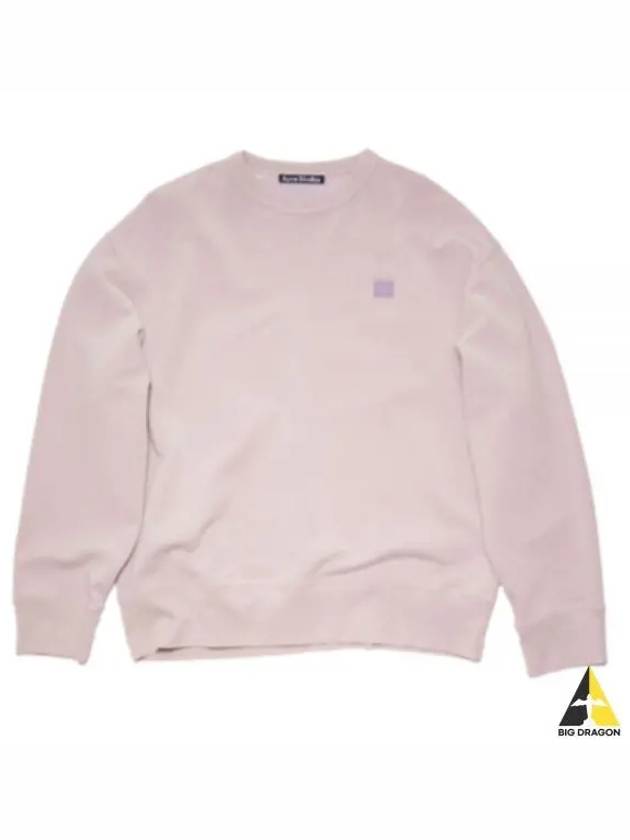 Face Patch Sweatshirt Violet Pink Melange - ACNE STUDIOS - BALAAN 2