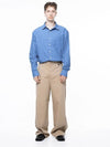 Men s M243PT04BE Side Tuck Wide Cotton Slacks Beige - CHANCE'S NOI - BALAAN 4