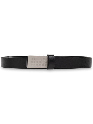 MM6 Maison Margiela Leather Belt, Women's, Black - MAISON MARGIELA - BALAAN 1