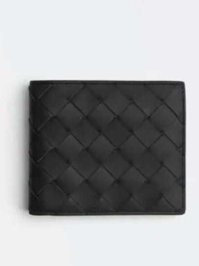 Intrecciato Leather Half Wallet Black - BOTTEGA VENETA - BALAAN 2