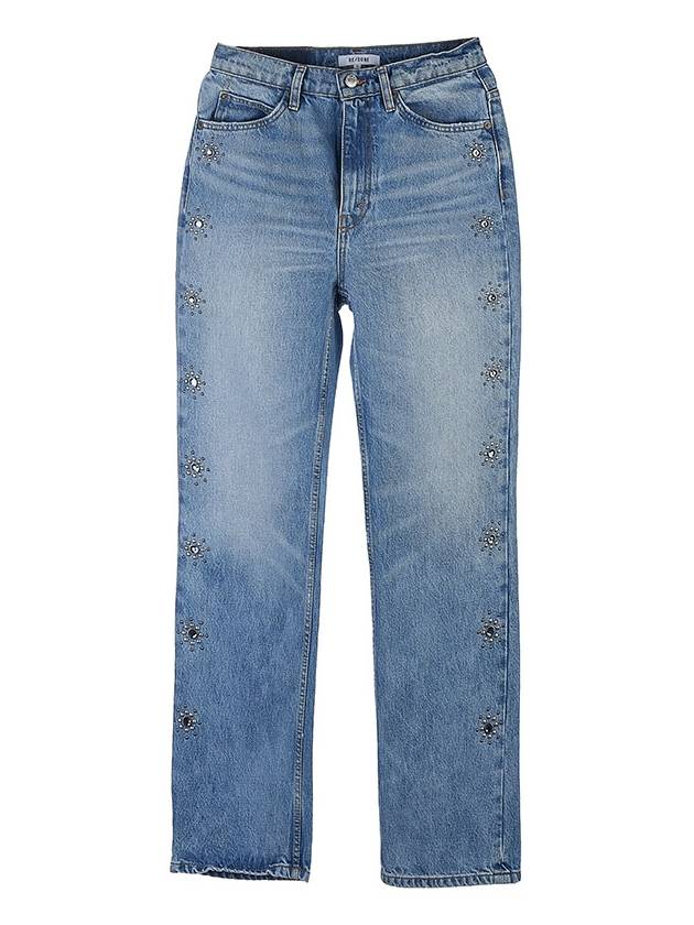 Studded Women's Jeans 1413W7FPT INDIGO - RE/DONE - BALAAN 10