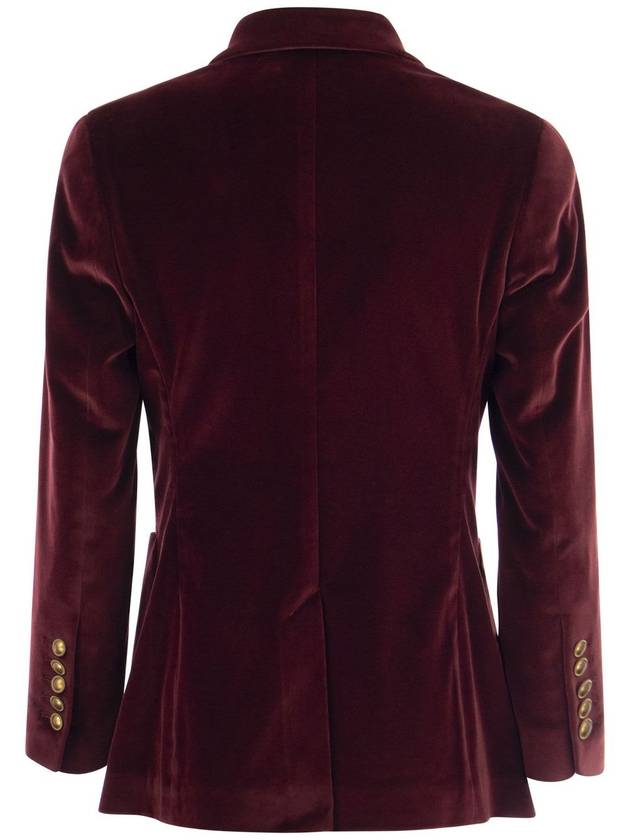 ANTONIA - Single-breasted velvet jacket - SAULINA - BALAAN 2