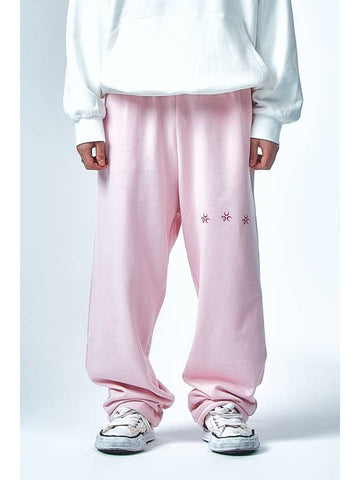 Logo Sweat Pants Pink - DAUSPICE - BALAAN 1