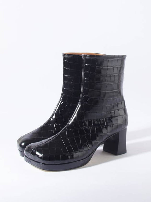 Women's Leather Ankle Boots Black - JE LA CONNAIS - BALAAN 2