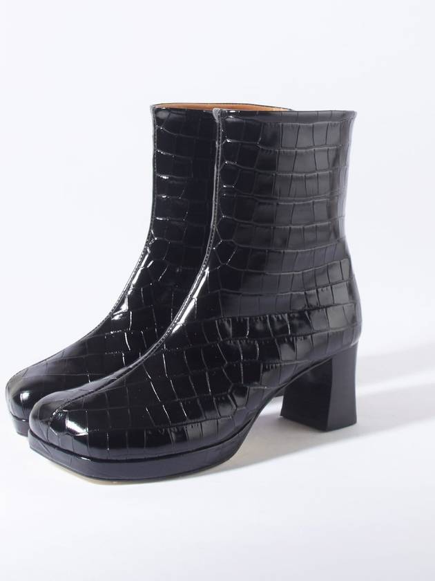 Women's Leather Ankle Boots Black JWSM29BL - JE LA CONNAIS - BALAAN 2