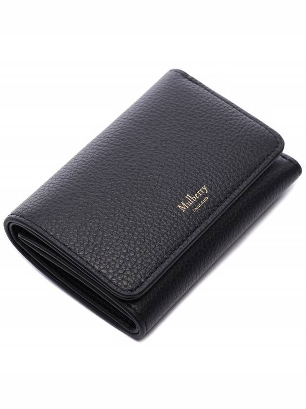 Continental Tri-Fold Classic Grain Half Wallet Black - MULBERRY - BALAAN 6