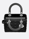 Cannage Lambskin Medium Lady Tote Bag Black - DIOR - BALAAN 4